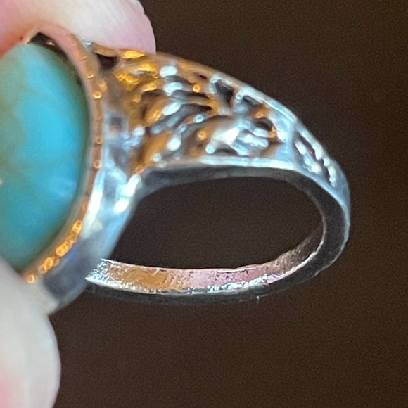 Water drop turquoise ring size 4 - Picture 8 of 9